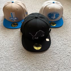 Detroit Lions New Era 59Fifty Fitted Hats NWT