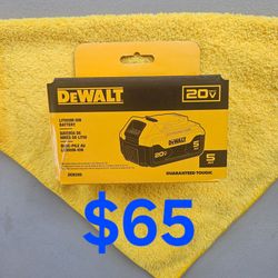 $65 Dewalt 5.0ah Battery (20-Volt) bateria