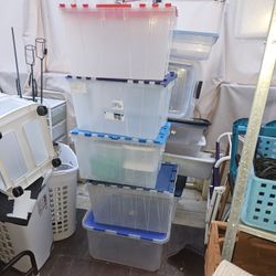 PLASTIC STORAGE BINS AND DRAWERS $1 TO $20