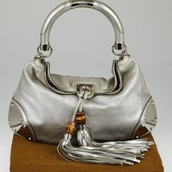 Gucci Indy Silver Hobo Bag (Authentic)