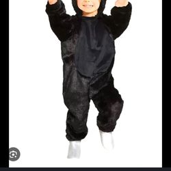 Toddler 18-24 Months  Boys, Girls, Hooded Plush  Black, Gorilla Monkey Costume Halloween Dress Up