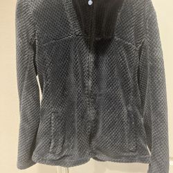 Swiss Alps Men's Gray Full-Zip Fleece Sweater SZ S