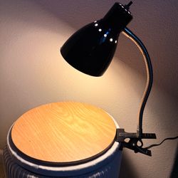 Black Gooseneck Clamp-On Desk Lamp