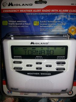 New emergency weather alert radio with alarm clock