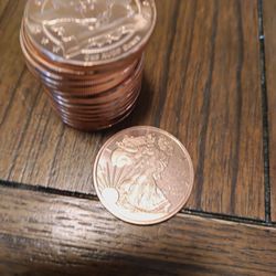 1 ounce copper liberty design