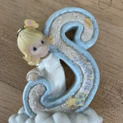 ENESCO PRECIOUS MOMENTS VINTAGE INITIAL S SHARING ANGEL FIGURINE 2002