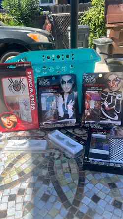 Halloween costume accessories and make-up