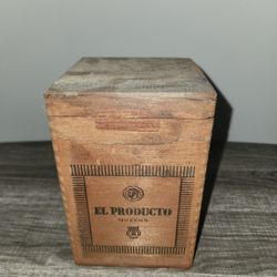 Vintage El Products Queens Cigar Box with Hinged Top Used (No Cigars)