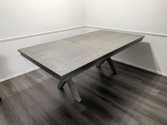 Grey high quality dining room table.