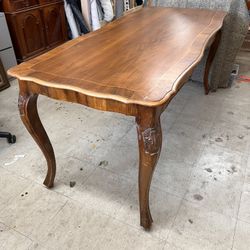 Italian Inlaid Walnut Desk 30” Deep X 71” Wide X 31” High