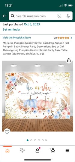 Gender Reveal Backdrop