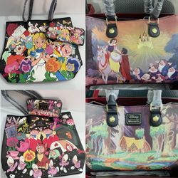 $250 Each ❤️ Disney Alice Snow White Limited Edition 1000  Loungefly Tote Bag 