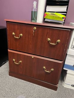 2-Drawer Cherry Lateral File Cabinet