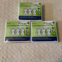 Leviton USB Charger Outlets- WHITE