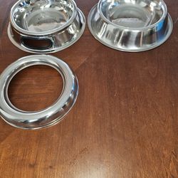DOG OR CAT WATER AND FOOD STAINLESS STEEL BOWLS 