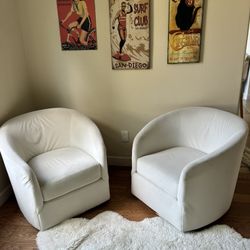 White Swivel Chairs 