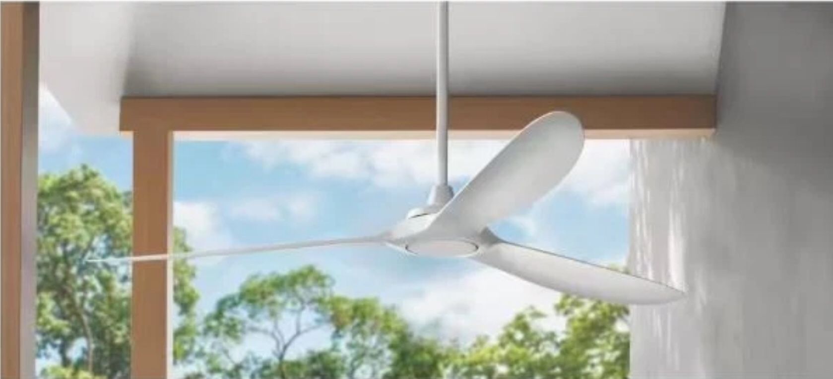 NEW Tager 72" Smart Ceiling Fan Matte White w/ Remote – Hubspace Wi-Fi