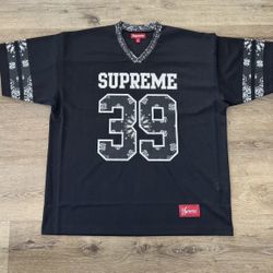 Supreme Bandana Football Jersey Black M
