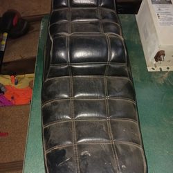 1979 Double Black Leather Motorcycle Seat