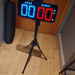 ANJANK 11’’ Large Digital LED Scoreboard Electronic Score Keeper Clock, Countdown/up, with Powerful Battery, 4 Mounting Options And Tripod
