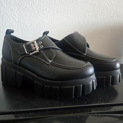 KOI Halla Platform Creepers—Black (Size 10 Womens)