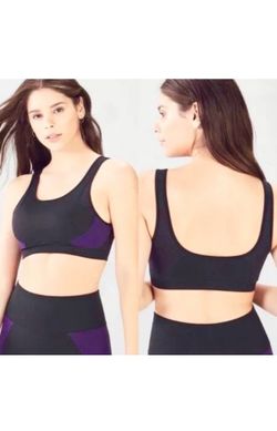 New Women’s XS Black & Purple Demi Lovato x Fabletics Seamless Erika Sports Bra