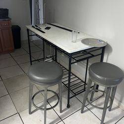 Small Kitchen Table with Stools