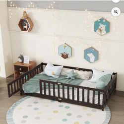 Twin size platform floor bed