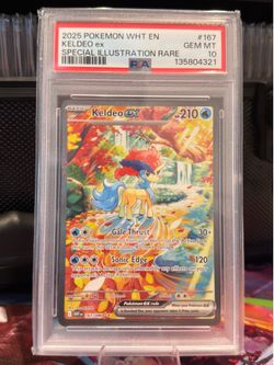 Pokemon PSA 10 Keldeo ex #167 Special Illustration Rare White Flare