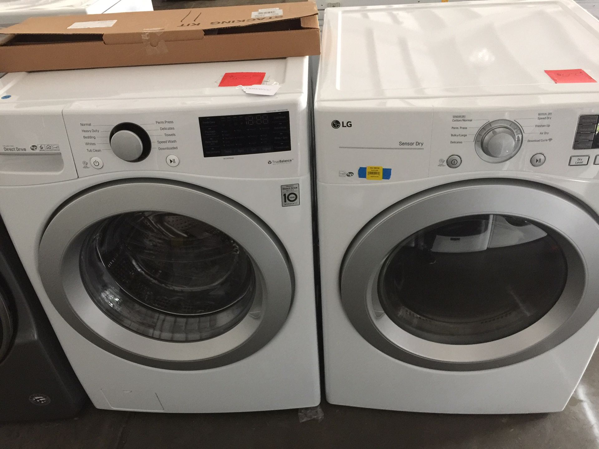 LG front load washer and electric dryer