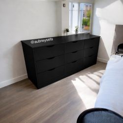 Black 9 drawer dresser