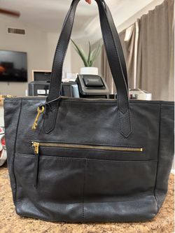 Black Leather Fossil Purse