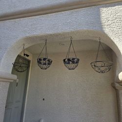 Hanging plants stands.