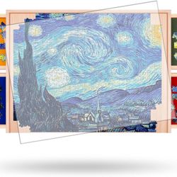 Rotating Puzzle Board with Drawers and Cover 30'' x 22'' 1000 Piece Wooden Jigsaw Puzzle Table Lazy Susan Puzzle Boards Portable Lightweight Design