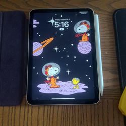 iPad Mini 6th Gen With Apple Pencil and Folio