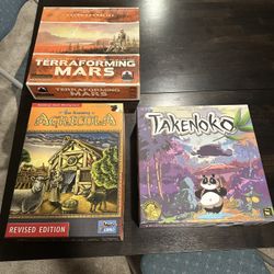 Board Games, takenoko,  terraforming mars, Agricola 