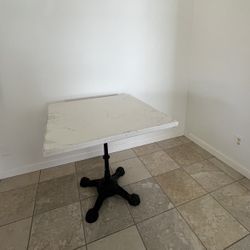 White Marble Bistro Table
