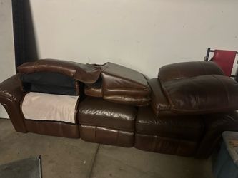 Electric Brown Leather couch
