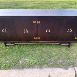 Mid Century Four Drawers Credenza 