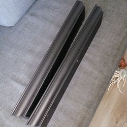 2 Black Floating  Shelves 27" Long 2" high $5 pair
