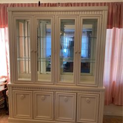 Ivory 2-piece China Cabinet