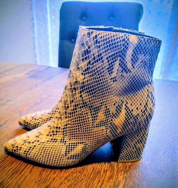 Marc Fisher Snake Boots Size 8.5