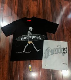 Godspeed Men’s T-Shirt Black and Grey Size L