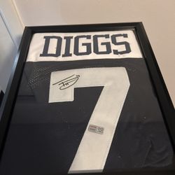 Trevon Diggs - Cowboys - Signed Framed Jersey With COA By Tristar