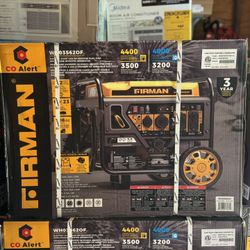 Firman Electric Start 120V Open Frame 4400 -Watt Dual Fuel (Gasoline/Propane) Inverter Generator