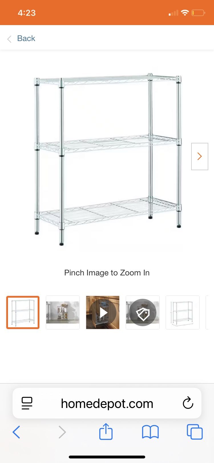 3 Shelf HDX Chrome