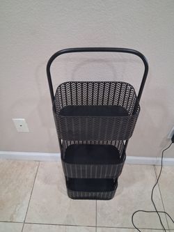 Three-Tier Black storage Basket