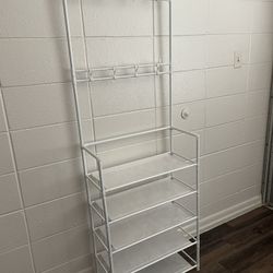 Shoe Rack With Hooks