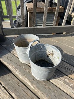 Vintage Double Buckets Attached