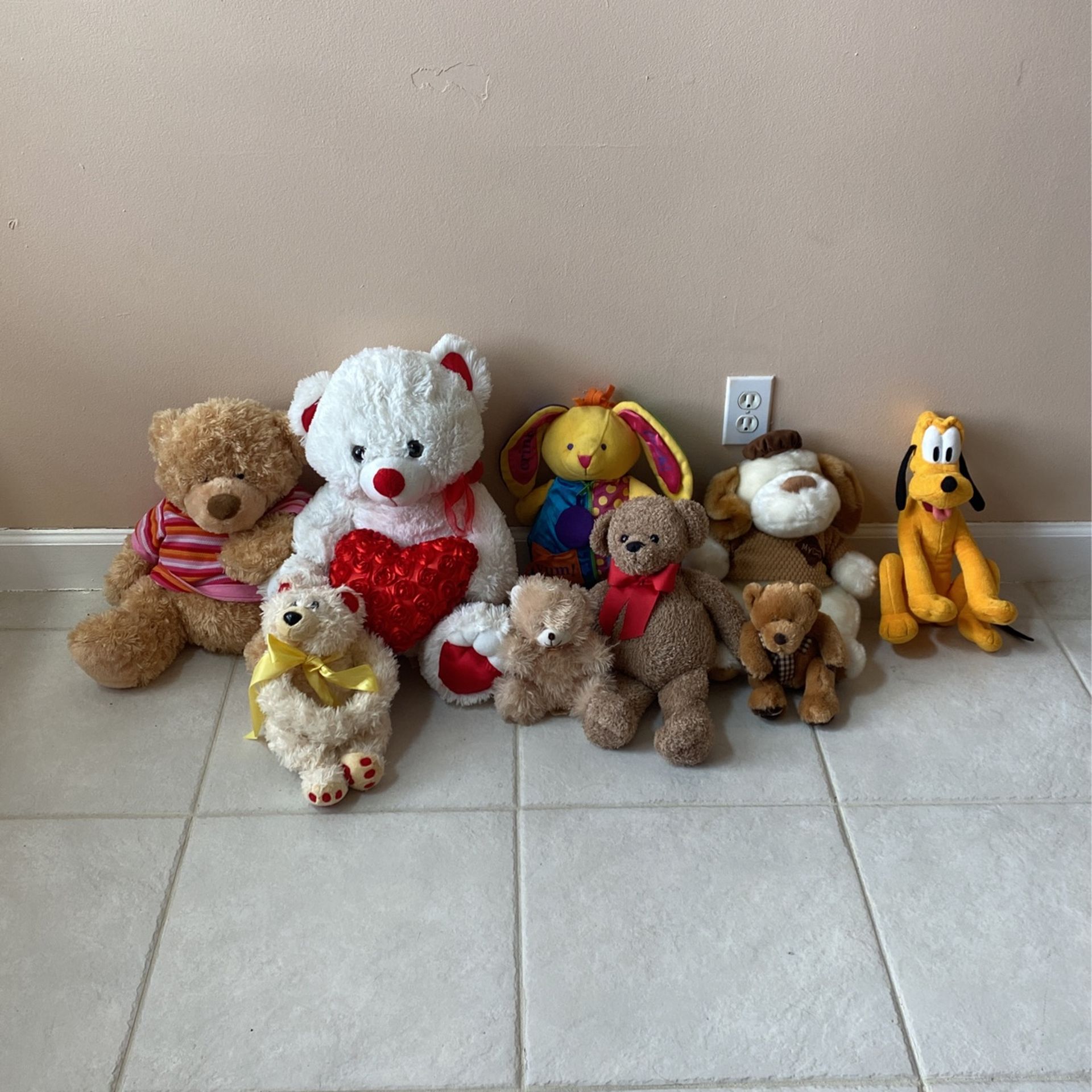 PLUSHIES BUNDLE OF 9 STUFFED ANIMALS 